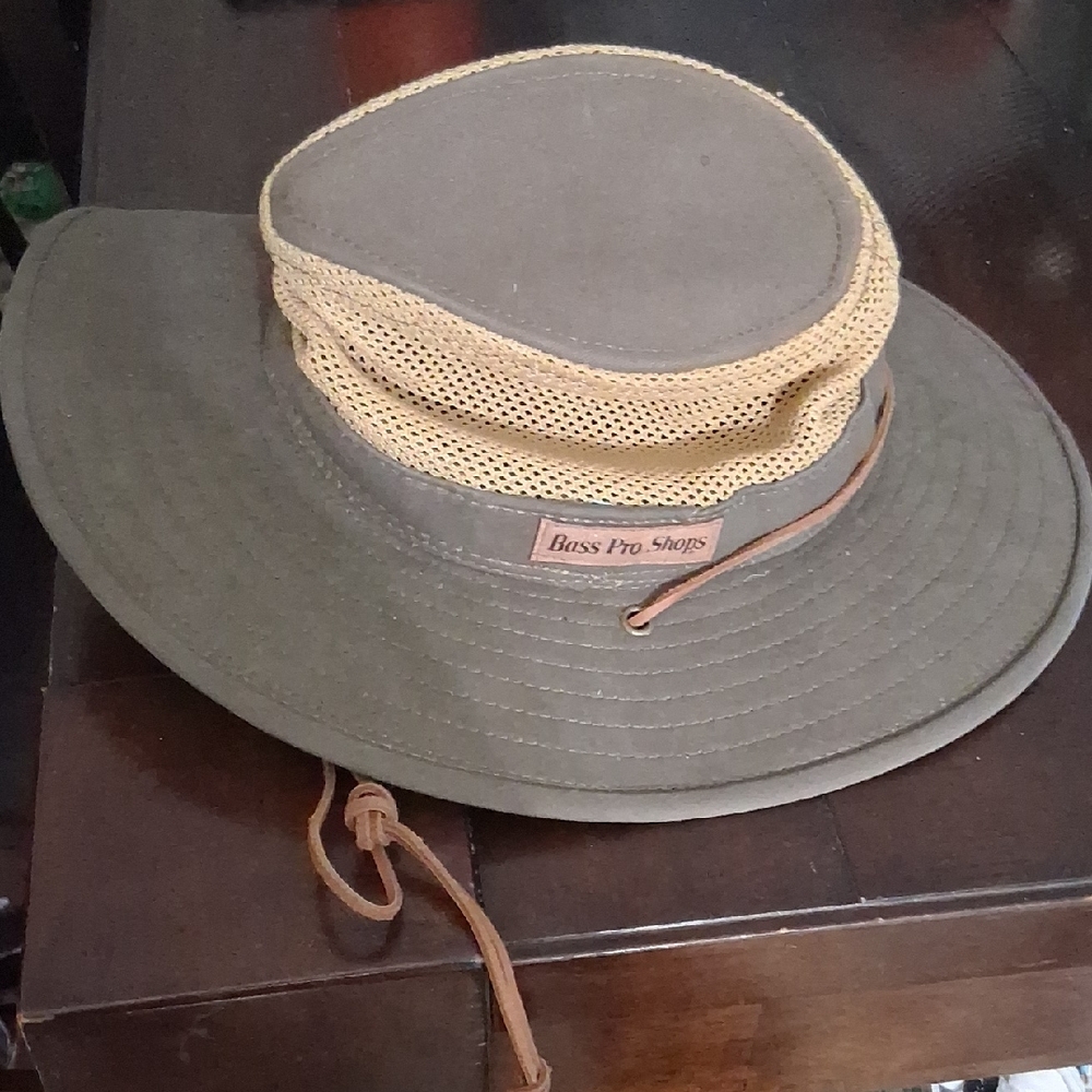 Bass Pro Shops Khaki and Beige Outdoor Hat